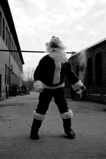 Santa in an alley